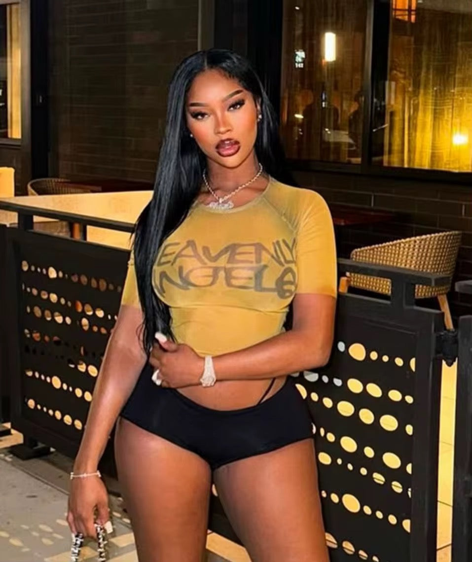 Mustard Heavenly Angels Top