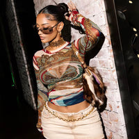 Colorful Mesh Top